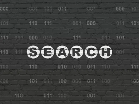 Web design concept: Search on wall background Stockillustratie