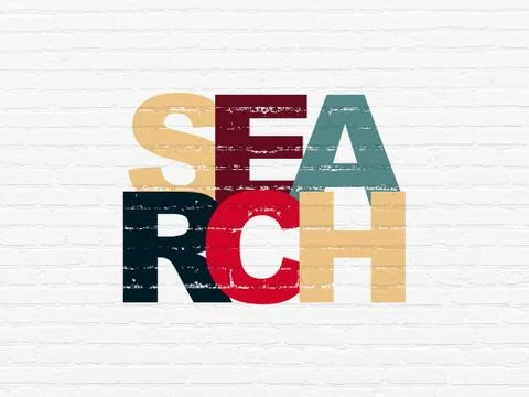 Web design concept: Search on wall background Stock-Illustration