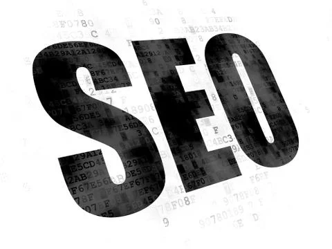 Web design concept: SEO on Digital background Stockillustratie
