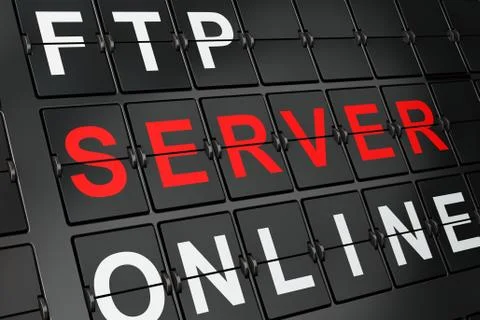 Web design concept: Server on airport board background Stock-Illustration