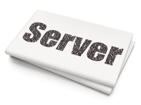 Web design concept: Server on Blank Newspaper background Stockillustratie