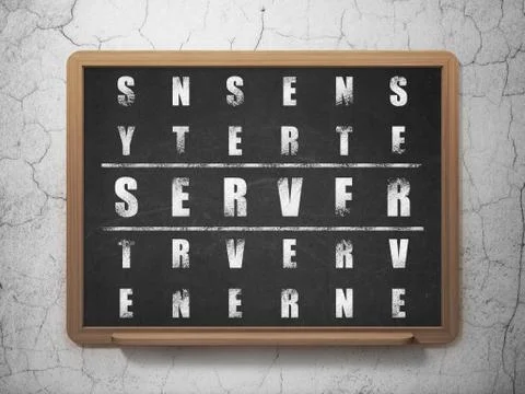 Web design concept: Server in Crossword Puzzle Illustrazione stock