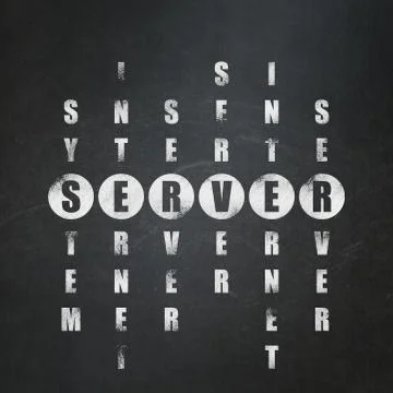 Web design concept: Server in Crossword Puzzle Illustrazione stock