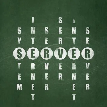 Web design concept: Server in Crossword Puzzle Illustrazione stock