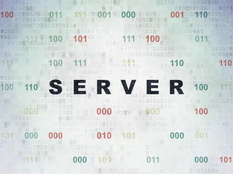 Web design concept: Server on Digital Data Paper background Stock-Illustration