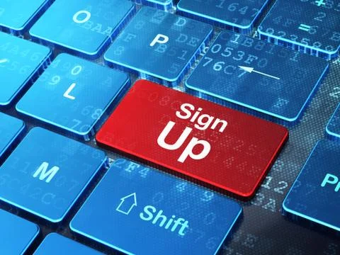 Web design concept: Sign Up on computer keyboard background Stock Illustration