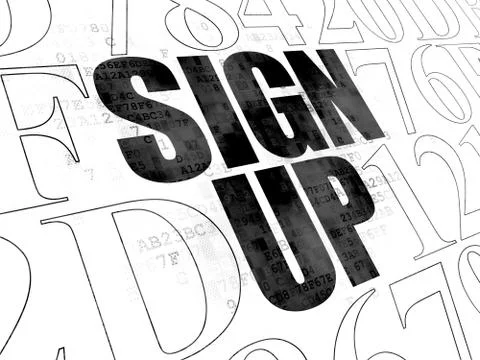 Web design concept: Sign Up on Digital background イラスト素材