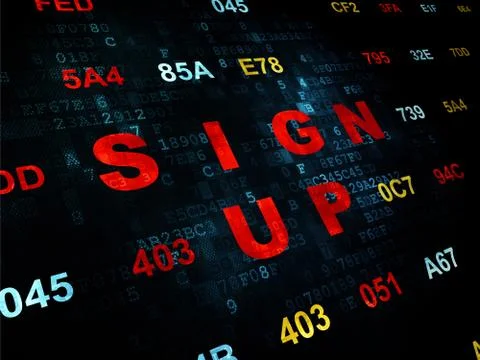 Web design concept: Sign Up on Digital background イラスト素材