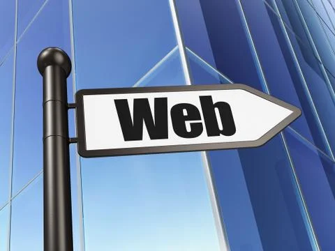 Web design concept: sign Web on Building background Illustrazione stock