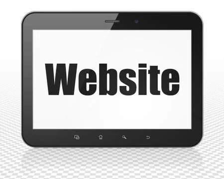 Web design concept: Tablet Pc Computer with Website on display イラスト素材