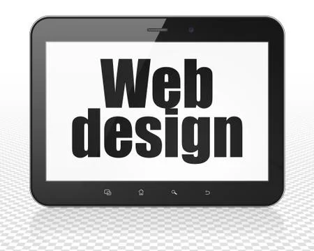 Web design concept: Tablet Pc Computer with Web Design on display Stock Illustration