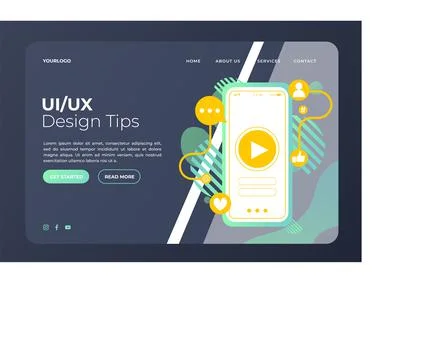 Web design concept UIUX Stockillustratie