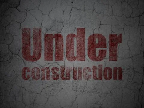 Web design concept: Under Construction on grunge wall background Illustrazione stock