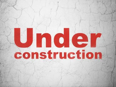 Web design concept: Under Construction on wall background Illustrazione stock