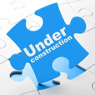 Web design concept: Under Construction on puzzle background 库存插图