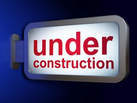 Web design concept: Under Construction on billboard background Illustration
