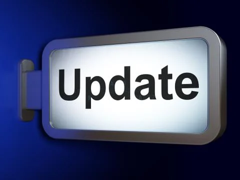 Web design concept: Update on billboard background Stock-Illustration