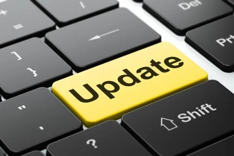 Web design concept: Update on computer keyboard background イラスト素材