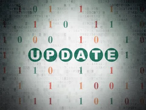 Web design concept: Update on Digital Data Paper background Stock Illustration