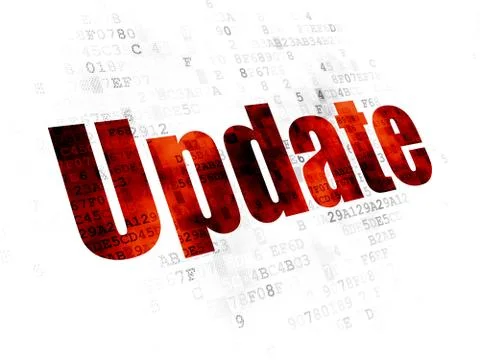 Web design concept: Update on Digital background 库存插图