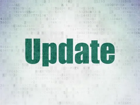 Web design concept: Update on Digital Data Paper background Stock Illustration