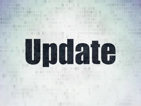 Web design concept: Update on Digital Data Paper background Stock Illustration