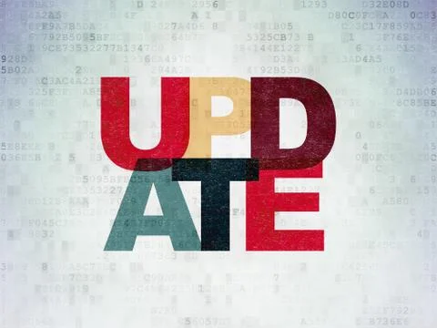 Web design concept: Update on Digital Data Paper background Stock-Illustration