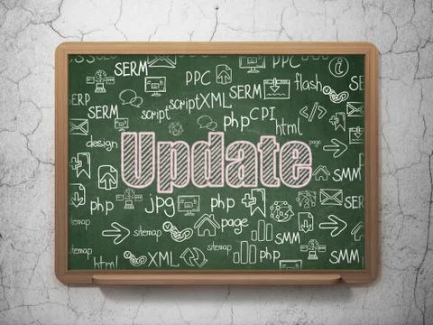 Web design concept: Update on School board background 스톡 일러스트