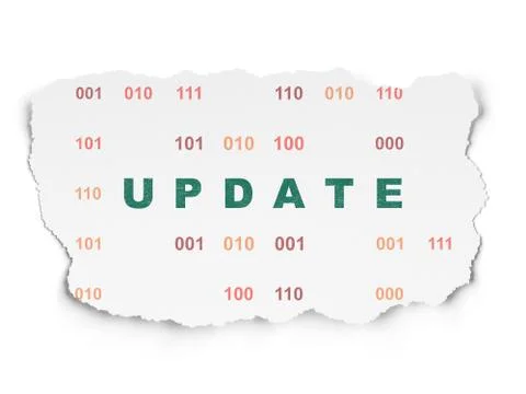 Web design concept: Update on Torn Paper background Stockillustratie