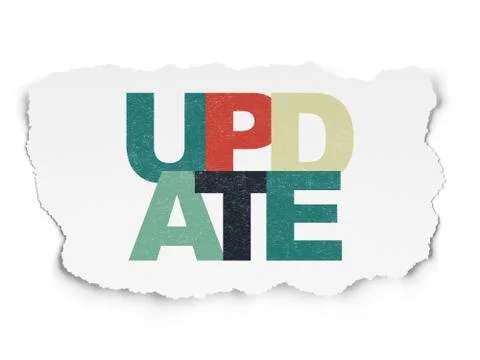 Web design concept: Update on Torn Paper background イラスト素材