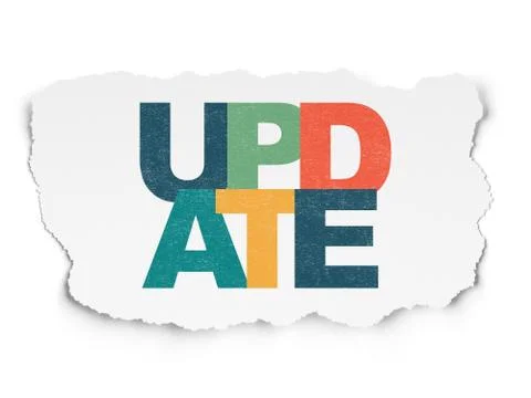 Web design concept: Update on Torn Paper background Stock-Illustration