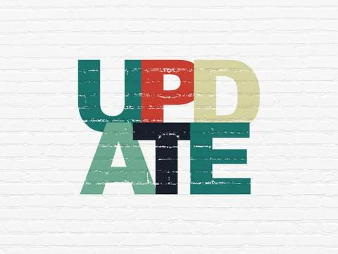 Web design concept: Update on wall background Stock-Illustration