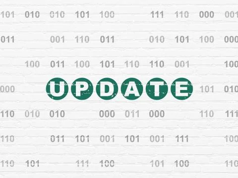 Web design concept: Update on wall background Stock-Illustration