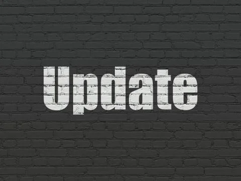 Web design concept: Update on wall background Stock Illustration