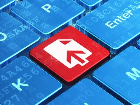 Web design concept: Upload on computer keyboard background Stock Illustration