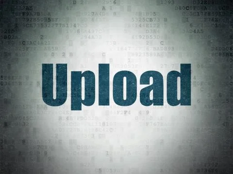 Web design concept: Upload on Digital Paper background 库存插图