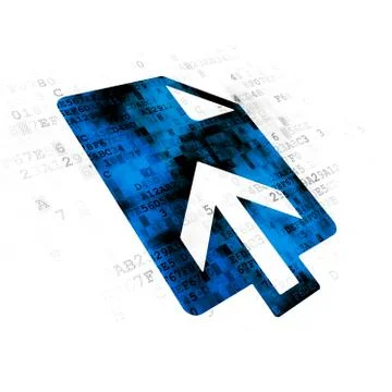 Web design concept: Upload on Digital background Stock Illustration
