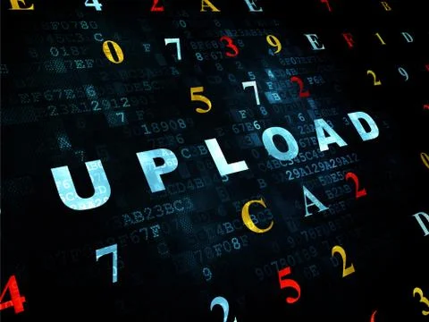 Web design concept: Upload on Digital background Illustrazione stock