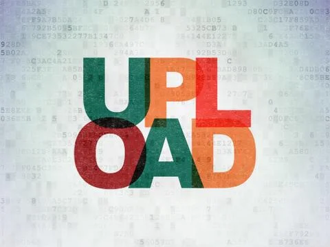 Web design concept: Upload on Digital Data Paper background Stock-Illustration