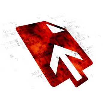 Web design concept: Upload on Digital background Illustrazione stock