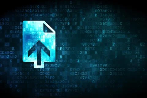 Web design concept: Upload on digital background Stockillustratie