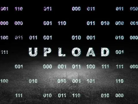 Web design concept: Upload in grunge dark room イラスト素材