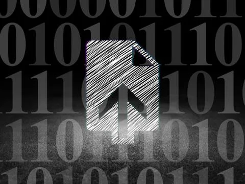 Web design concept: Upload in grunge dark room Stock Illustration