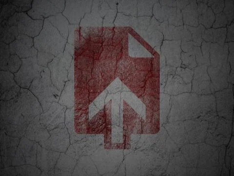 Web design concept: Upload on grunge wall background Illustrazione stock