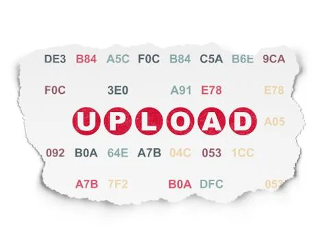Web design concept: Upload on Torn Paper background Stock-Illustration