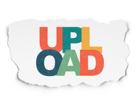 Web design concept: Upload on Torn Paper background Illustrazione stock