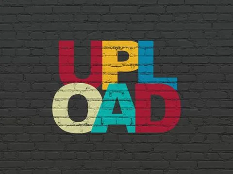 Web design concept: Upload on wall background Stock-Illustration
