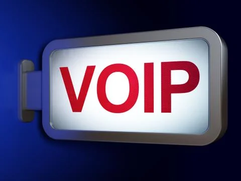 Web design concept: VOIP on billboard background Stock-Illustration