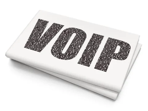 Web design concept: VOIP on Blank Newspaper background Illustration
