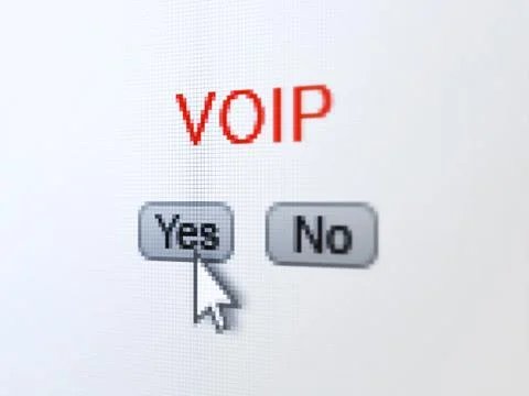 Web design concept: VOIP on digital computer screen Illustrazione stock